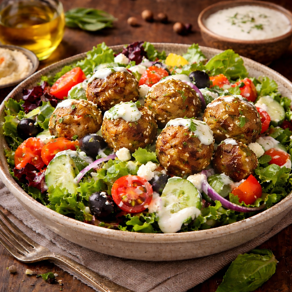 Ensalada con falafel